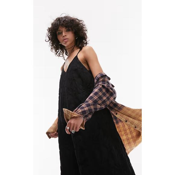 Topshop Floral Lace Maxi Chuck On in Black, Medium 8-10q q - Picture 2 of 11